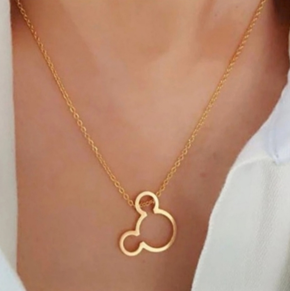 Gold Mickey Mouse Necklace